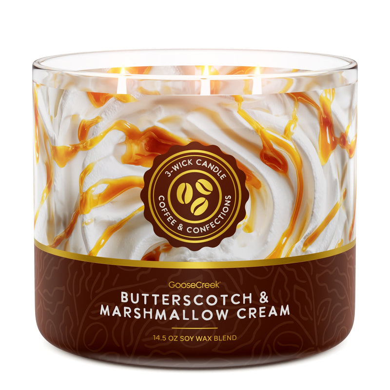 Butterscotch & Marshmallow Cream 3-Wick Candle (S7S34)