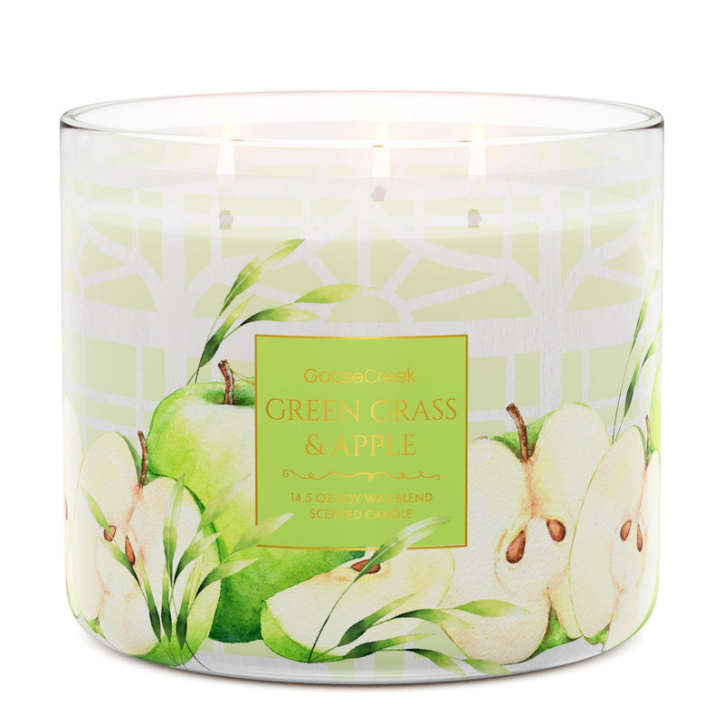 Green Grass & Apple 3-Wick Candle (S7PFB)